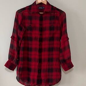 Polo Ralph Lauren Sheer Buffalo Plaid Button-up Shirt